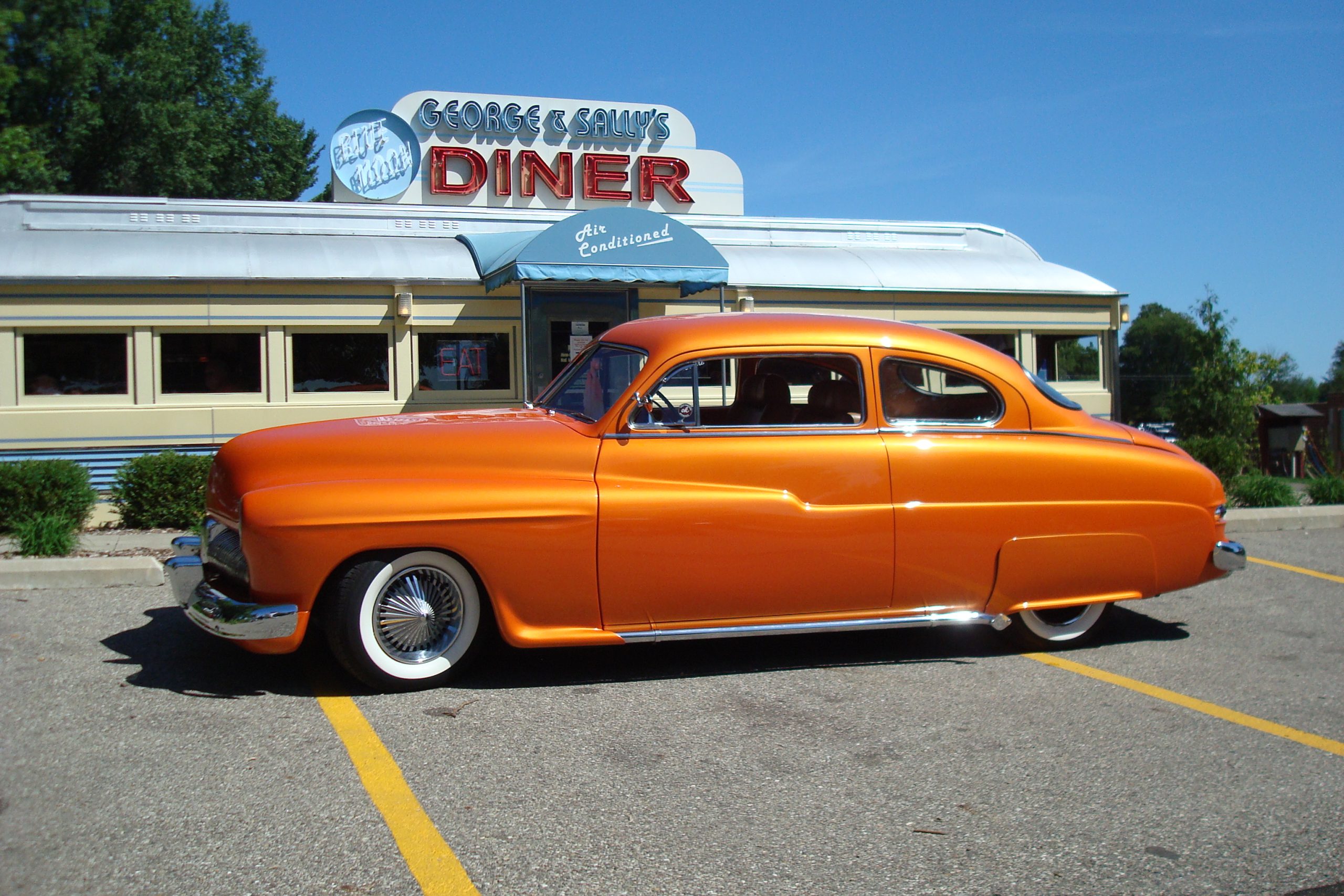 Orange White Wall Tires 4
