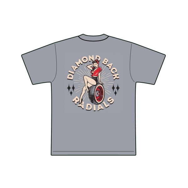 AGirlGrayBack Pin Up Girl T-Shirt